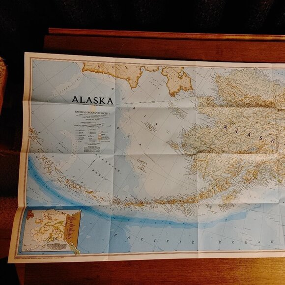 National Geographic Society MAP of ALASKA May 1994 Full Colour - Picture 2 of 6